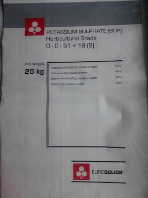 Сульфат калия K2SO4 (Potassium Sulphate HG) EUROSOLIDS  